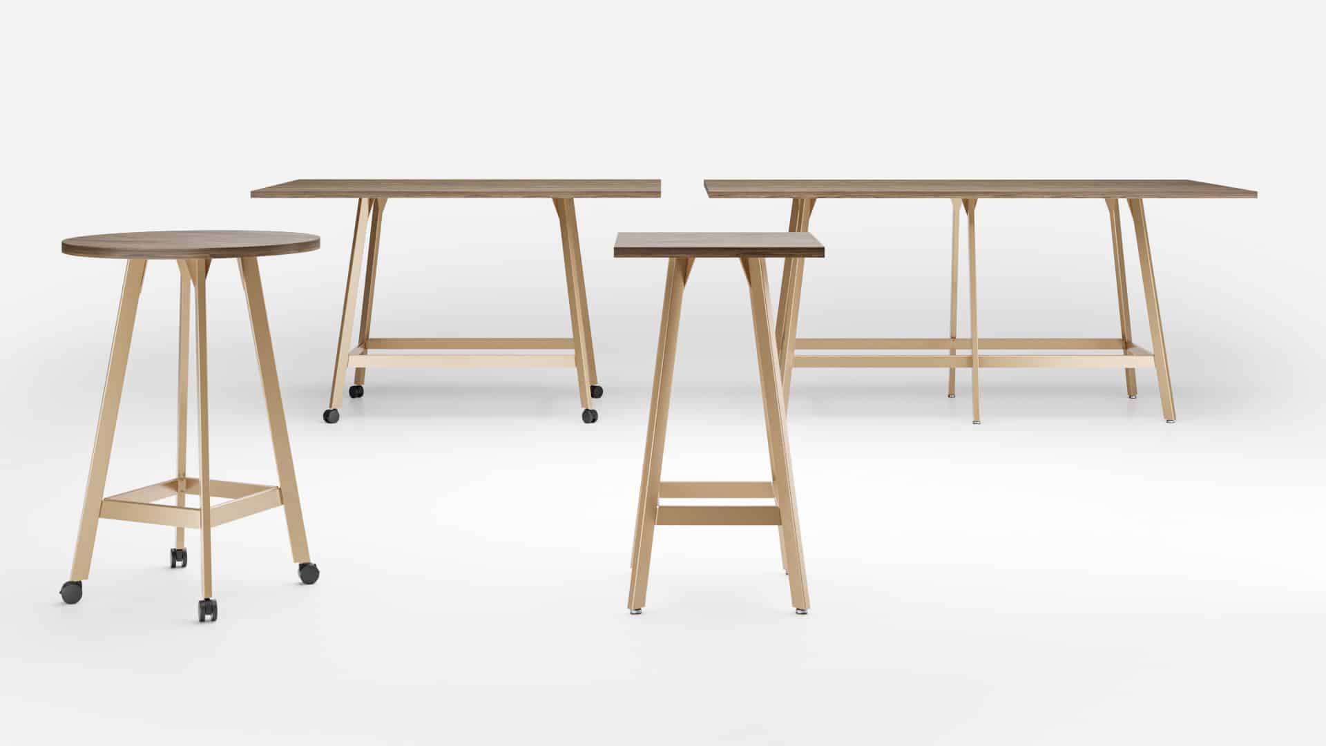 NIM bar height tables, round, square, rectangular and extra-long