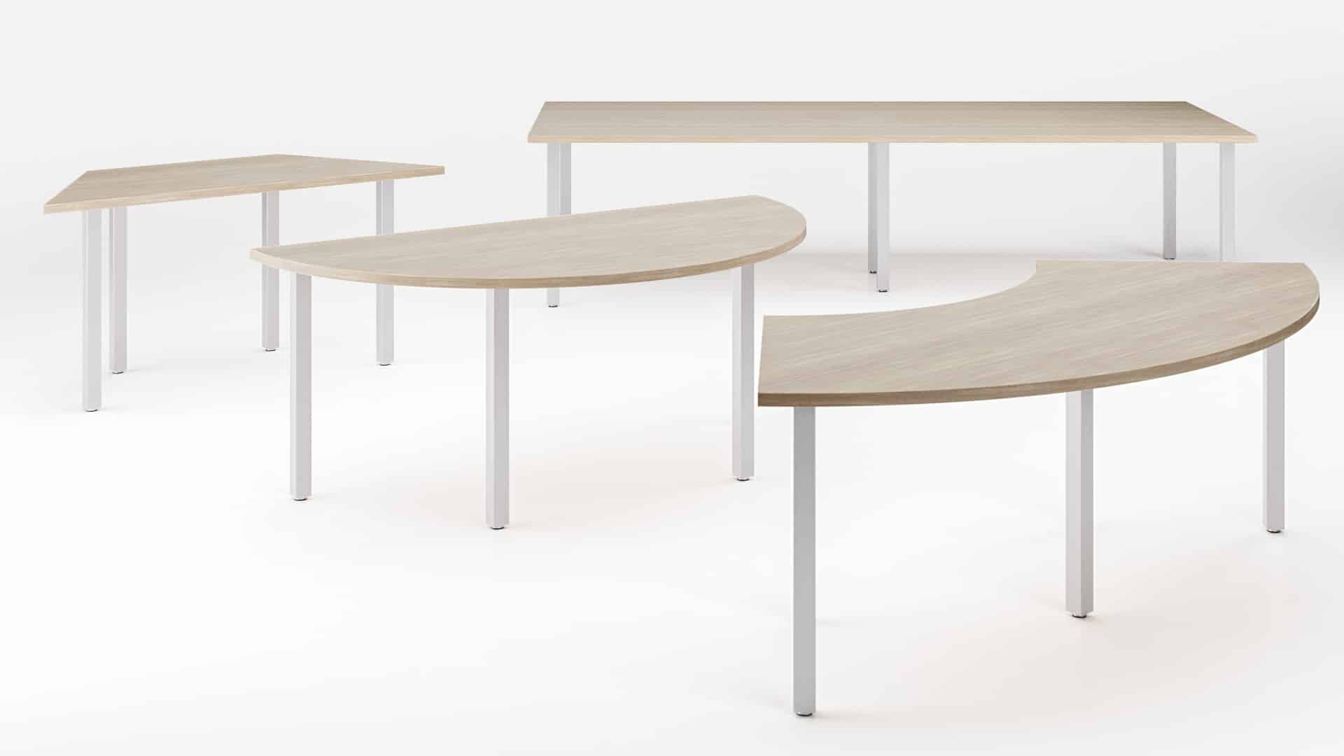 Coby Post tables - half circle, trapezoid