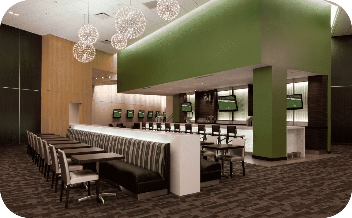 Supreme booth tables in a hotel setting